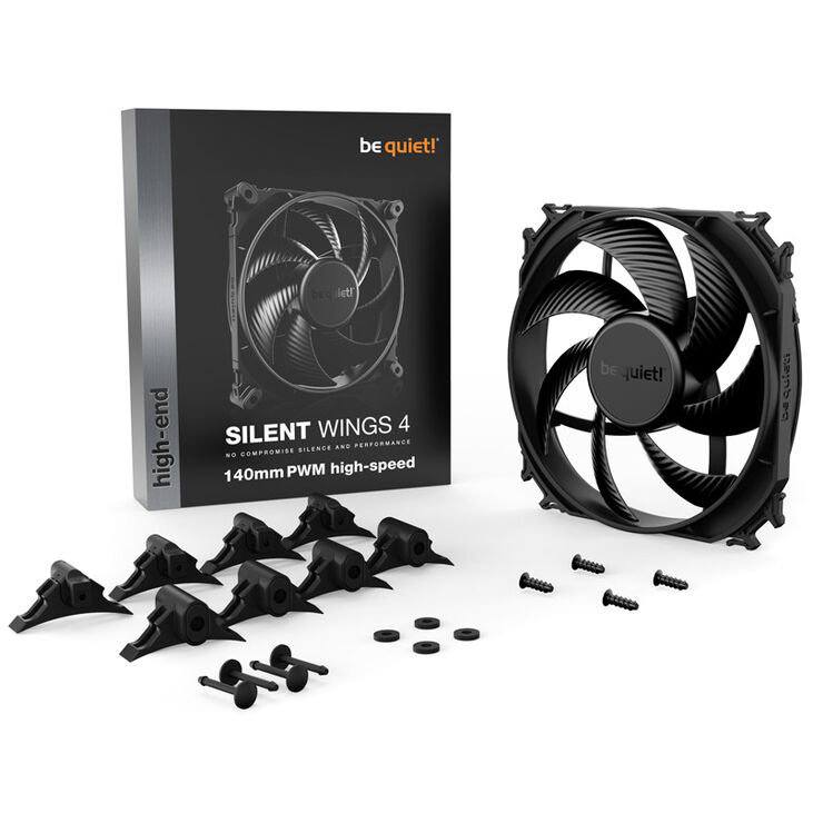 be quiet! Silent Wings 4 PWM Fan - 140mm, black, High Speed image number 3