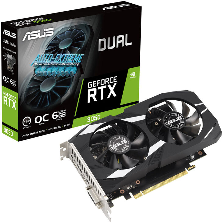 ASUS GeForce RTX 3050 Dual O6G, 6144 MB GDDR6 image number 0