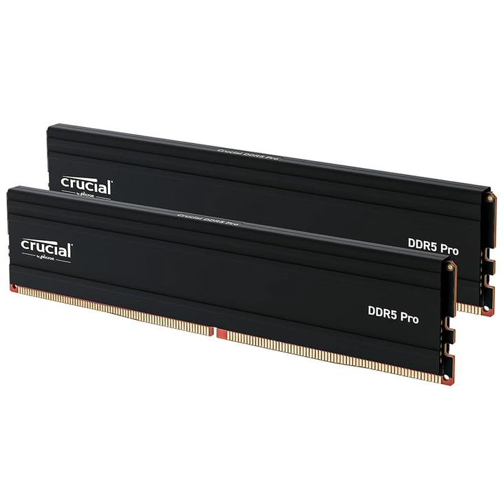 Crucial Pro DDR5-5600 RAM, CL46 - 128 GB Dual Kit, black image number 0