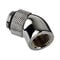 Alphacool Eiszapfen Adapter 45 Grad G1/4 Zoll AG auf G1/4 Zoll IG - drehbar, chrome silber