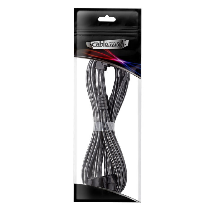 CableMod C-Series Pro Connection Cable - Variant A, 90°, 16-Pin to 2x 8-Pin PCIe, carbon image number 2