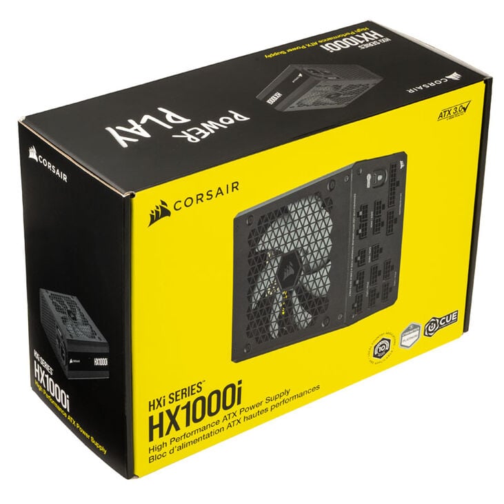 Corsair HXi Series (2023) HX1000i power supply 80 PLUS Platinum, modular - 1000 Watt, black image number 9