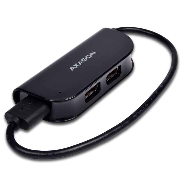 AXAGON HUE-X4B USB-A-Hub, 4x USB 2.0 - 20 cm, black image number 0