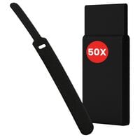 LABEL THE CABLE BASIC STRAPS Klettbinder - schwarz, 50 Stk.