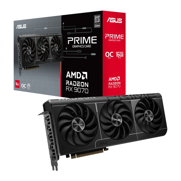 ASUS Prime Radeon RX 9070 OC Edition Grafikkarte, 16384 MB GDDR6 image number 0