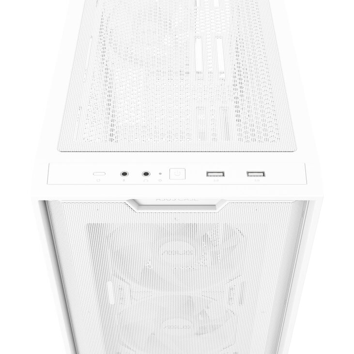 ASUS A21 PLUS PC-Gehäuse, Mini-Tower, Micro-ATX, RGB, Tempered Glass - weiß image number 4