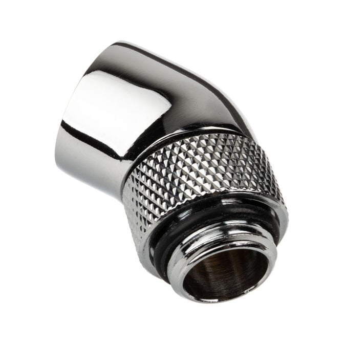 Alphacool Eiszapfen Adapter 45 Grad G1/4 Zoll AG auf G1/4 Zoll IG - drehbar, chrome silber image number 1