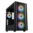 Cooler Master MasterBox 600 ARGB PC case, Mid Tower, E-ATX, RGB, Tempered Glass - black image number null