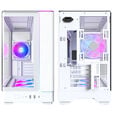 Montech KING 15 PRO PC Case, Mini Case, mATX, Tempered Glass, RGB - white image number null