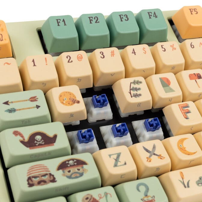 Ducky x Dimanche One 2 Pro Gaming Keyboard, Peter Pan - Varmilo V2 Iris (US) image number 4