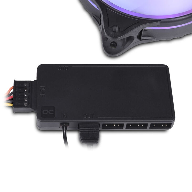 Alphacool Core 11x 3-Pin DRGB Splitter - schwarz image number 3