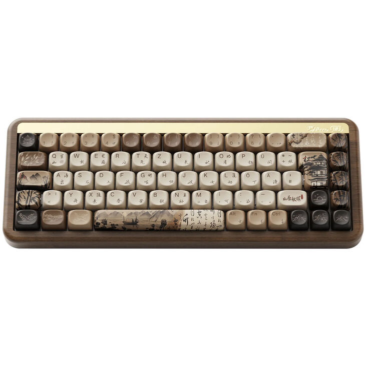 AKKO MU01 Joy of Life Gaming Keyboard, RGB - Walnut Case, Rosewood Switches, ISO-DE/UK image number 2