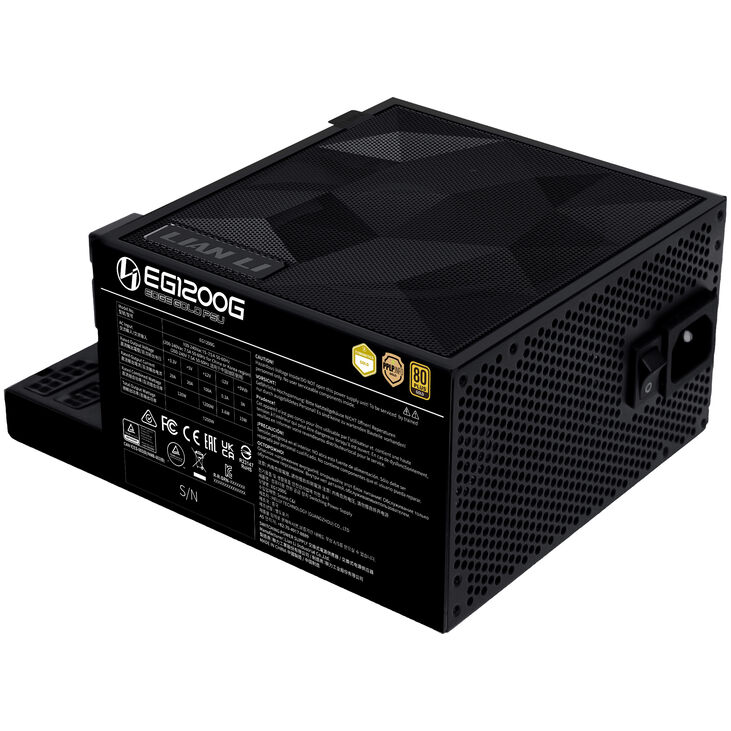 Lian Li EDGE GOLD 1200 80 PLUS Gold power supply, PCIe 5.1, ATX 3.1 - 1,200 watts, black, including USB hub image number 3