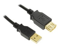 InLine USB 2.0 Verl&auml;ngerung, vergoldete Kontakte - 0,5m