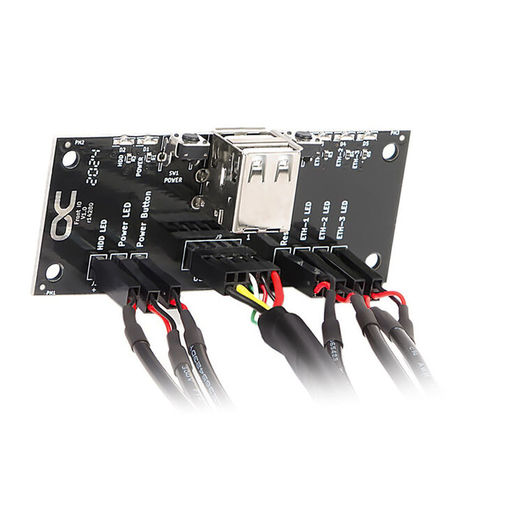 Alphacool Front I/O-Panel mit USB 2.0 und Kabelsatz für Servergehäuse image number 0
