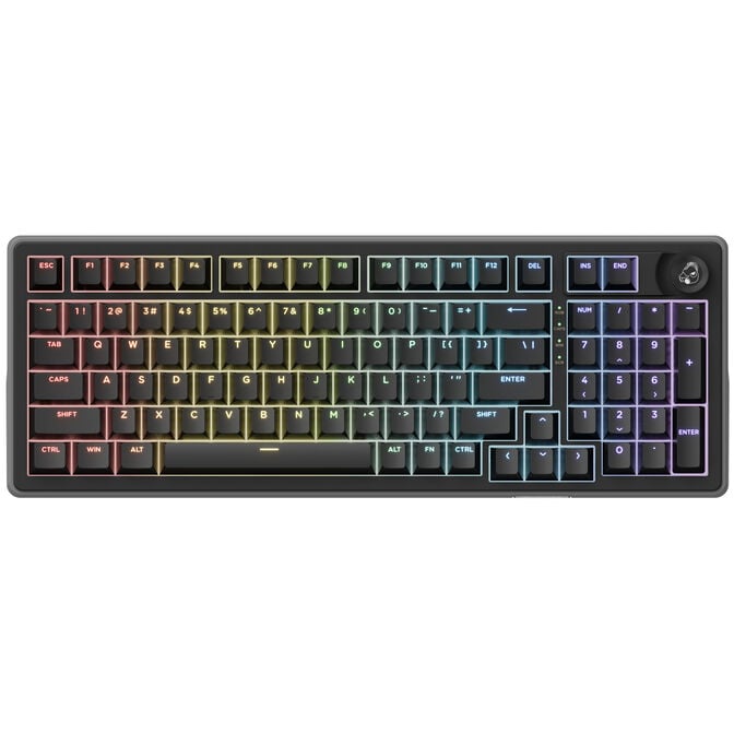 Ducky OK-HE-98 Gaming-Tastatur, Hall Effect, Haimu HE Switches, US-Layout - schwarz image number 0