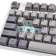 Ducky One 3 Mist Grey TKL Gaming Keyboard, RGB LED - MX-Blue (US) image number null