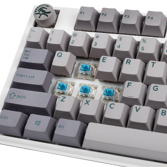 Ducky One 3 Mist Grey TKL Gaming Keyboard, RGB LED - MX-Blue (US) image number 4