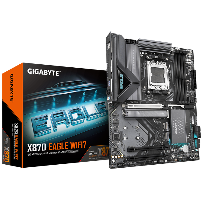 GIGABYTE Radeon RX 9070 XT Gaming OC 16G Grafikkarte + GIGABYTE X870 Eagle WiFi7, AMD X870 Mainboard image number 1