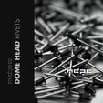 MDPC-X Blind Rivet Flat Head Black FlexPaint, 10 Pieces image number null