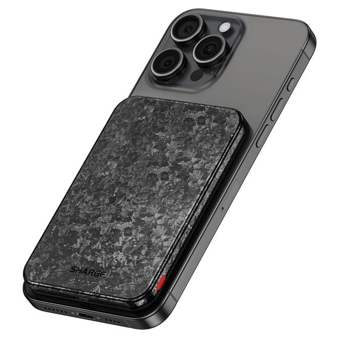 SHARGE Carbon Mag Carbon Fiber Ultra-Slim 5000 mah Powerbank image number 1