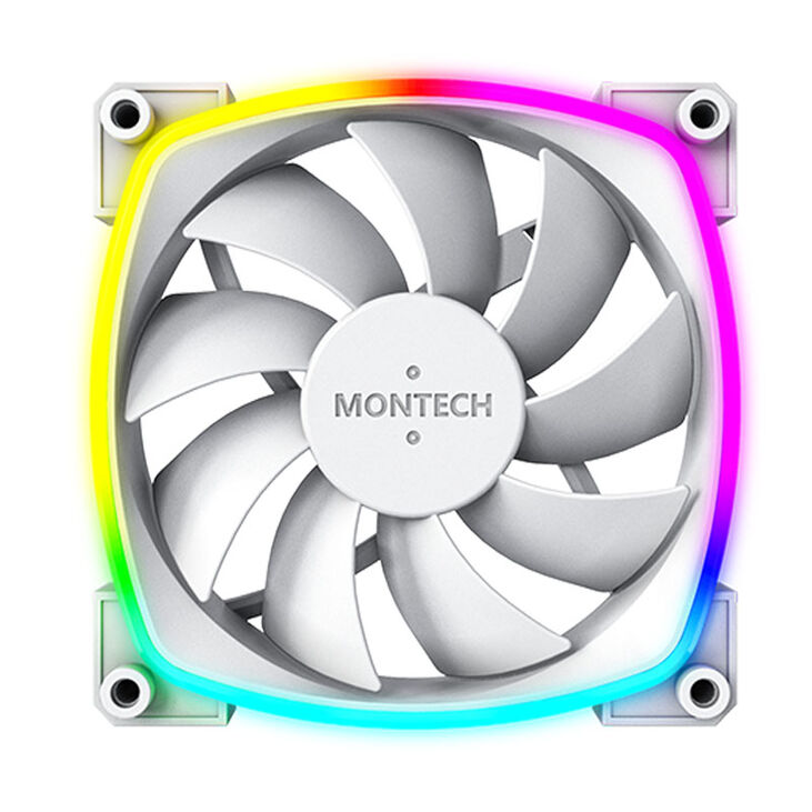 Montech AX120 PWM ARGB Lüfter - 120mm, weiß image number 1