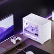 Jonsbo D32 STD PC Case + TRYX PANORAMA SE Complete Water Cooling, ARGB - 240mm, White image number null