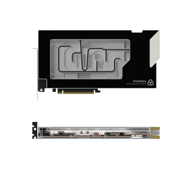 Thermal Grizzly DeltaMate 5080 Astral GPU Water Cooler, ARGB, with Backplate - Acrylic, Black image number 1