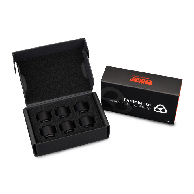 Thermal Grizzly DeltaMate Extender Fitting - MF14, black, pack of 6 image number 2