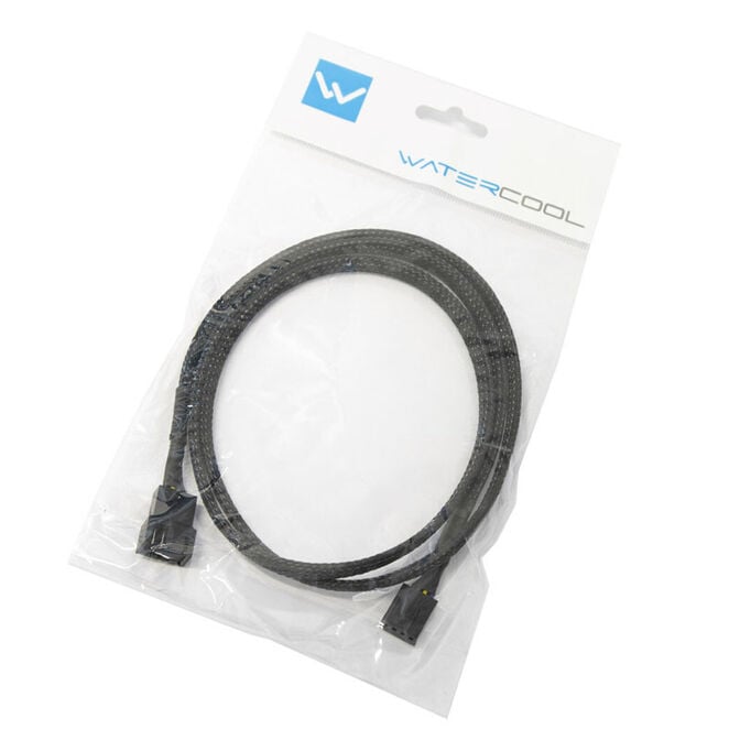 Watercool 4-Pin PWM Verl&auml;ngerung, schwarz - 90cm image number 2