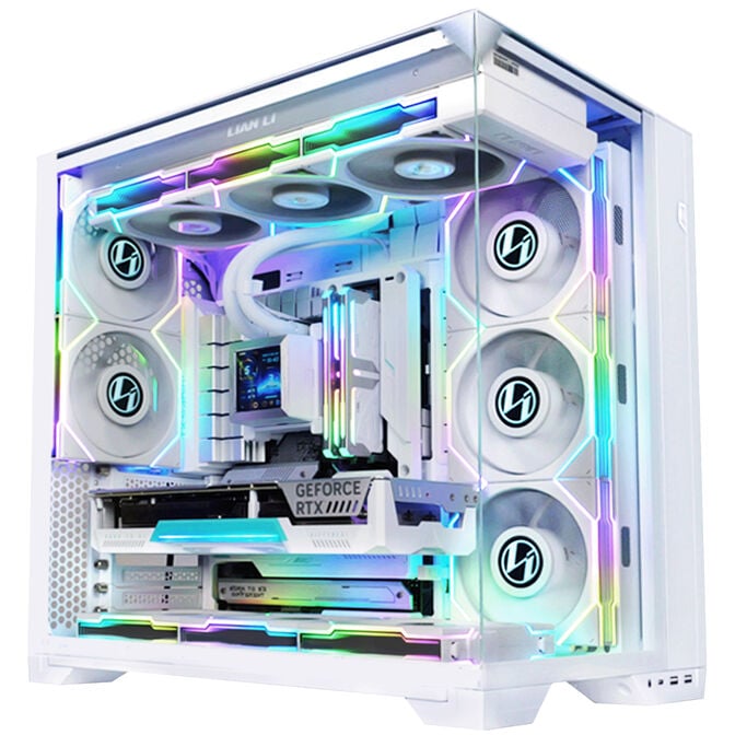 Lian Li O11 Vision Compact PC-Geh&auml;use, Midi-Tower, E-ATX, Tempered Glass - wei&szlig; image number 1