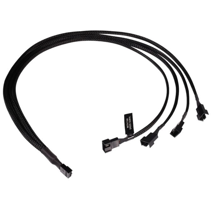 Alphacool Y-Splitter 4-Pin auf 4x 4-Pin PWM 60cm - schwarz image number 0