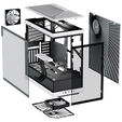 Hyte Y40 PC Case, Mid Tower, Tempered Glass - Black/White image number null