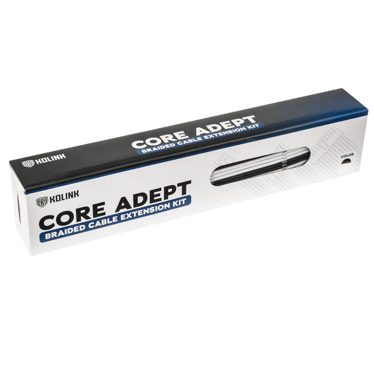 Kolink Core Adept Braided Cable Extension Kit - Black/White image number 3