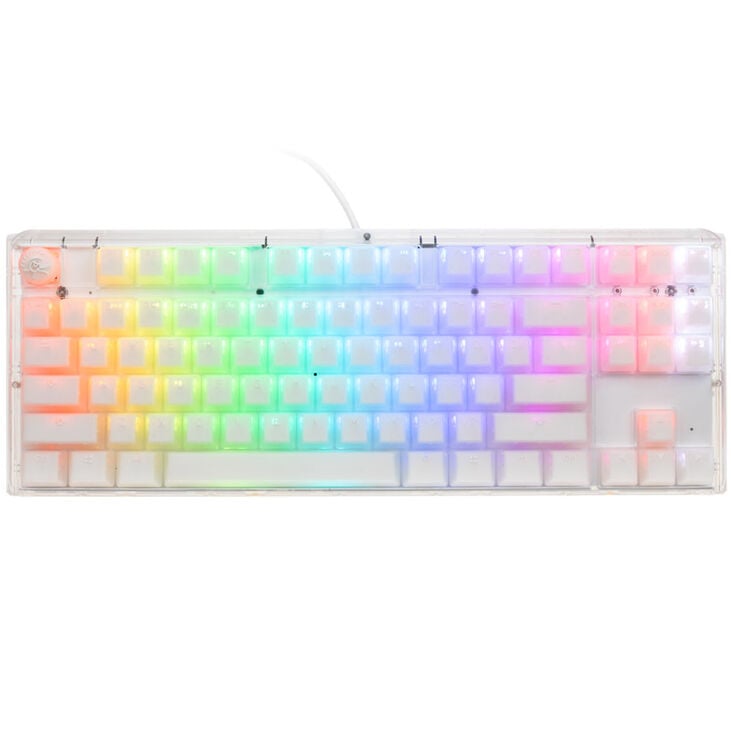 Ducky One 3 Aura White TKL Gaming Tastatur, RGB LED - MX-Speed-Silver (US) image number 1