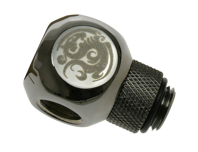Bitspower Adapter Q-Splitter G1/4 Zoll AG auf 3x G1/4 Zoll IG - drehbar, schwarz gl&auml;nzend image number 0