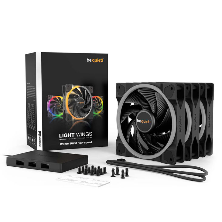be quiet! Light Wings ARGB PWM Lüfter Triple Pack - 120mm, schwarz, High Speed image number 5