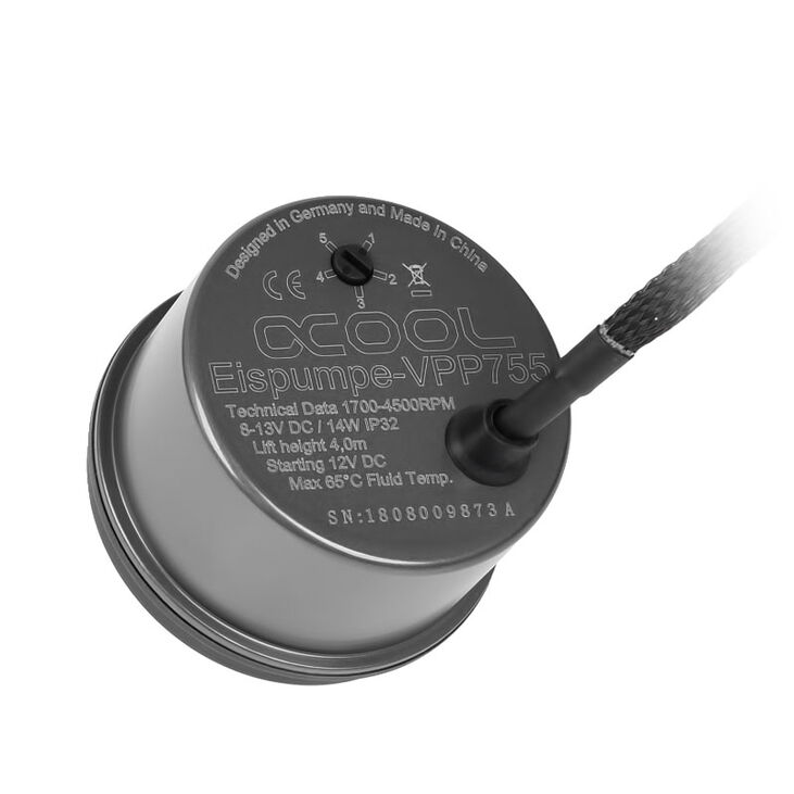 Alphacool Rise Flat Reservoir 120mm D5 Reservoir with Pump image number 4