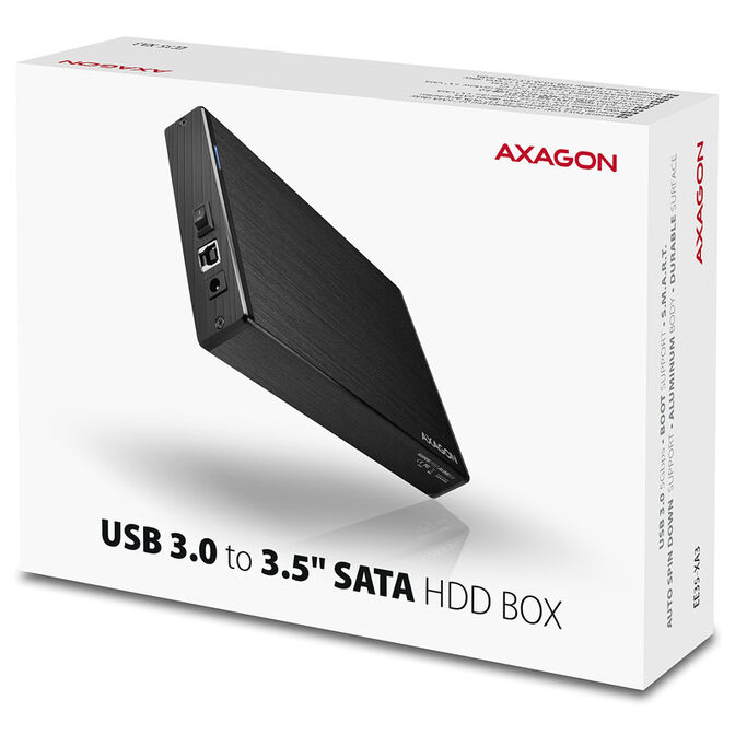 AXAGON EE35-XA3 externes 3,5"-Geh&auml;use, USB 3.0, SATA II, Aluminium - schwarz image number 8