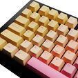 Glorious GPBT Gradient Keycaps, ANSI Layout (US), PBT, Dye-Sub - Grapefruit image number null