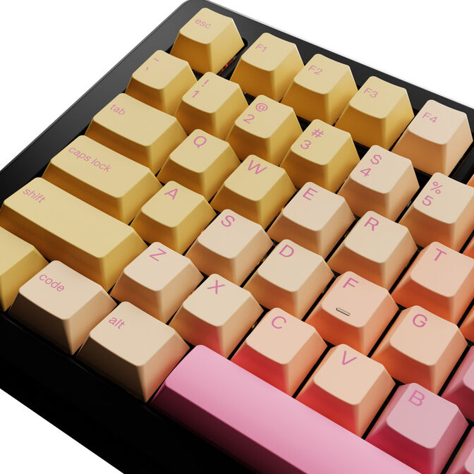 Glorious GPBT Gradient Keycaps, ANSI Layout (US), PBT, Dye-Sub - Grapefruit image number 3