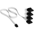 Corsair Premium Sleeved 4x 4-Pin Molex Cables, for Type-5 Power Supply - White image number null