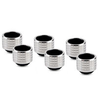 Thermal Grizzly DeltaMate Kompressions-Fitting, Messing - Gloss Nickel, HT16, 6er-Pack