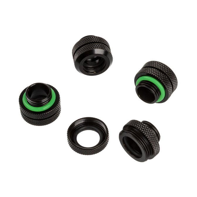 Corsair Hydro X Series XF Hardline fitting straight G1/4 inch to 12mm OD hard tube - 4 pack, black image number 2