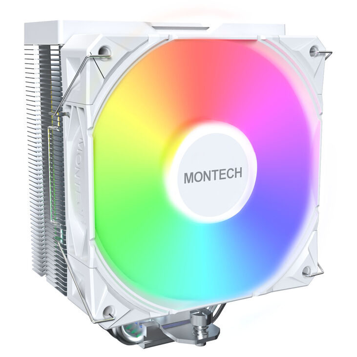 Montech NX400 White CPU-Kühler, ARGB - 120mm, weiß image number 1