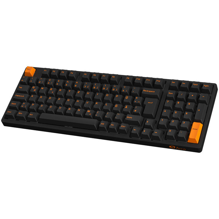 AKKO 3098B Plus Black & Orange Wireless Gaming Keyboard, CS-Switch 