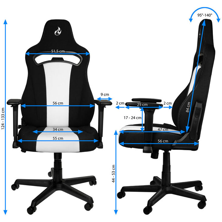 Nitro Concepts E250 Gaming Stuhl - Radiant White image number 1