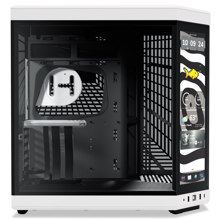 Hyte Y70 Touch Infinite PC-Gehäuse, Midi-Tower, ATX, Tempered Glass - Panda image number 6