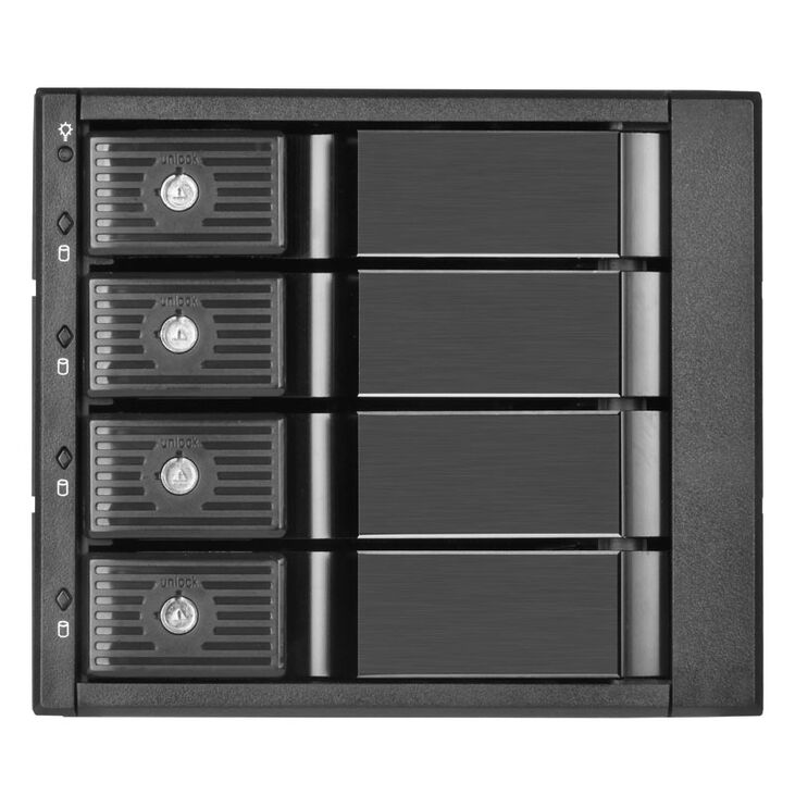 SilverStone SST-FS304-12G External 3.5-Inch Enclosure, 4-Bay - Black image number 1