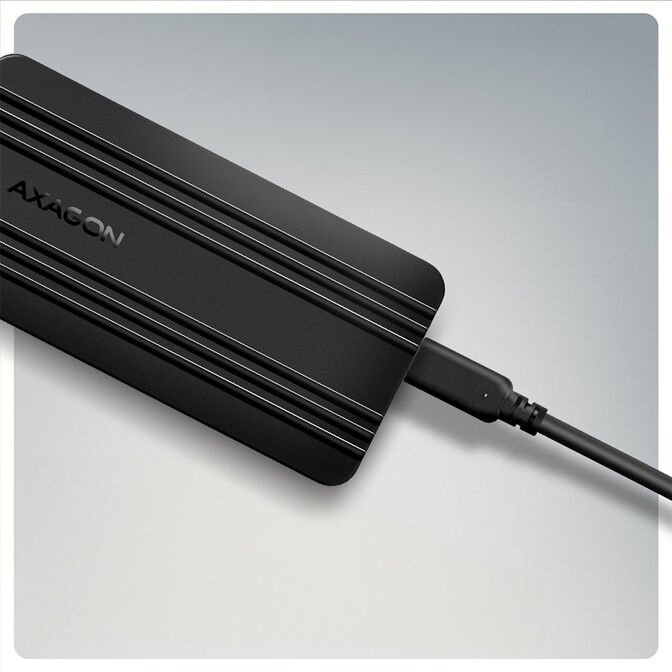 AXAGON EEM2-40G M.2 Enclosure, USB4, 40 Gbit/s, NVMe, Aluminium - Black image number 8